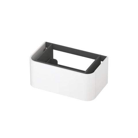 INK Concept R Wastafelonderkast - 80x45x35cm - 1 lade - opliggende grepen - afgeronde hoeken - MDF lak - mat wit SW1405817