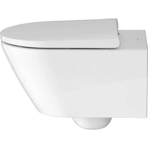 Duravit D-neo Wandcloset - diepspoel - rimless - met verdekte bevestiging - 37x54x40cm - glans wit SW640491