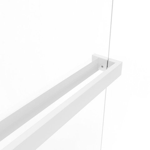Fortifura Galeria handdoekrek voor inloopdouche - klemmen - 140cm - inkortbaar - mat wit SW1212786