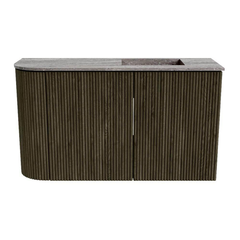 Mondiaz JOYA-DLUX 71.6cm toiletmeubel - ronding links kleur Shadow - Wastafel FAYE positie Rechts 1 kraangat kleur Oza. SW1425076