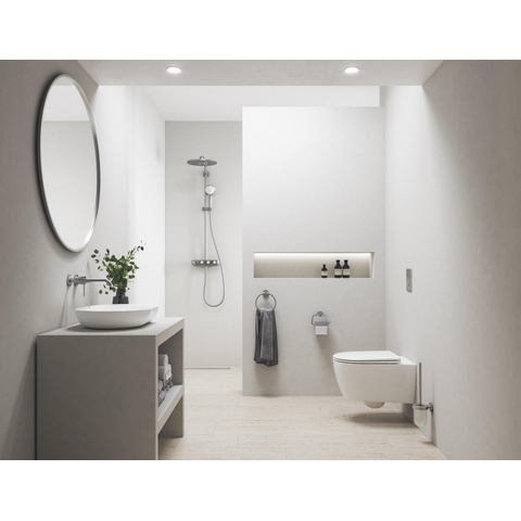 Grohe Essentials Toiletborstelhouder - wandmontage - rond - open - brushed hard graphite (antraciet) SW99041