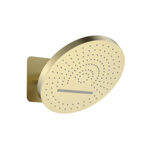 Uniforma inbouw regendoucheset – thermostatisch – Ø32 cm hoofddouche met waterval – handdouche met houder – geborsteld goud SW1578143