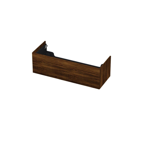 INK Wastafelonderkast - 120x45x37.6cm - 1 lade - push to open - met recht opdekfront - MFC - Koper eiken SW439449