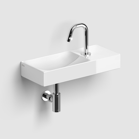 Clou Vale Lave-main 45cm avec trou pour robinet à droite Céramique Blanc brillant SW451462