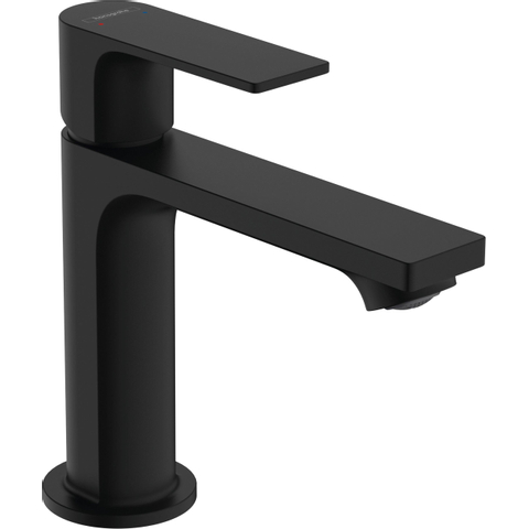 Hansgrohe Rebris e 1 greeps wastafelkraan - 110 met trekwaste - mat zwart SW796554