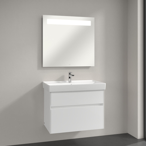 Villeroy & Boch More to see 14 More To See spiegel - met geïntegreerde LED verlichting horizontaal - 3 voudig dimbaar - 80x75x4.7cm - glans zilver 1024967