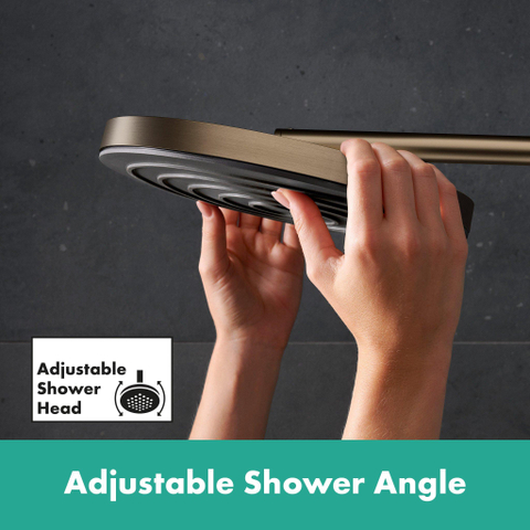 Hansgrohe Pulsify S Puro Puro1jet - showerpipe - ecosmart - 260 - thermostatisch - 3jet - handdouche en doucheslang - 160cm - thermostaat - geborsteld brons SW1151842