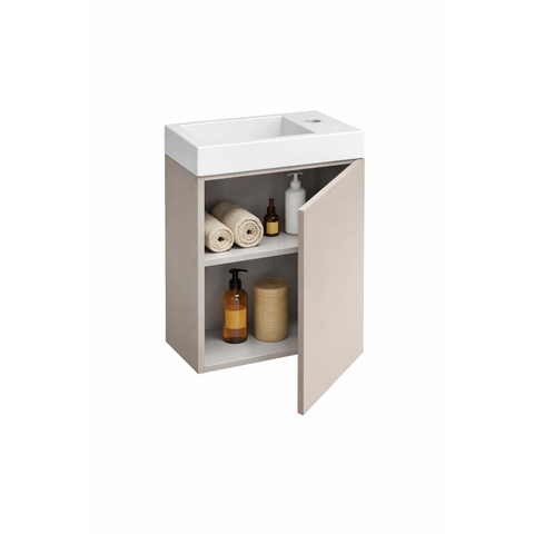 GO by Van Marcke Vikos fonteinset - 40cm - deur links - kraangat rechts - taupe SW1603305