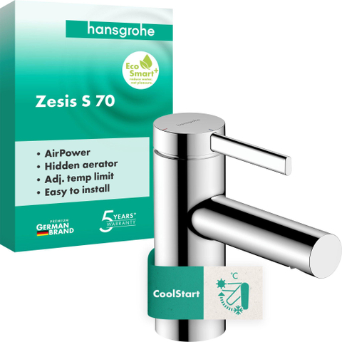 Hansgrohe Zesis wastafelkraan - model 70 - coolstart - zonder waste - chroom SW1388646