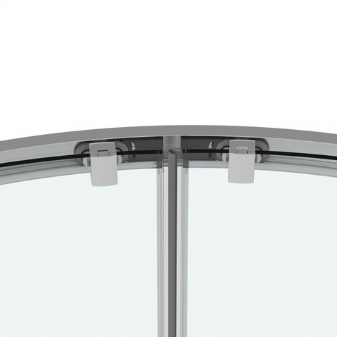Saniclass Casus Cabine de douche 100x100x200cm Quart de rond verre clair profilé Chrome SW773912