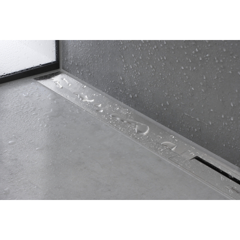 Hansgrohe RainDrain Flex Douchegoot - 120cm - inkortbaar - wandmontage - brushed stainless steel SW1590376