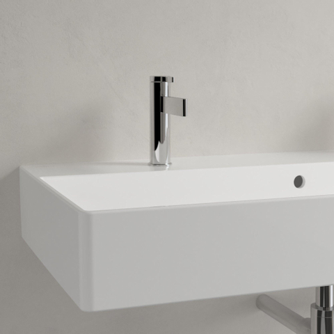 Villeroy & Boch memento 2.0 wastafel onderzijde - geslepen - 100x47cm - met overloop - 2 kraangaten CeramicPlus - White Alpine (glans wit) SW336053