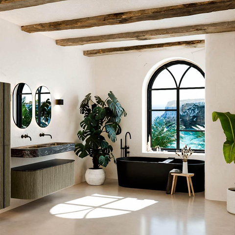 MONDIAZ THOR-DLUX 130cm meuble de salle de bains arrondi gauche + droite couleur Shadow avec 1 tiroir et 2 portes. Vasque suspendue CLOUD Double sans trou de robinet couleur Lava. SW1463772