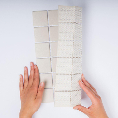 La Mosaic Factory London carreau mosaïque - 30,9x30,9cm - carrelage mural et de sol - Carré - Porcelaine Blanc Mat SW62224