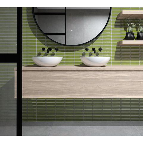 The Mosaic Factory Sevilla mozaïektegel - 30x30cm - 8mm - rechthoek - glans green (groen) SW397943
