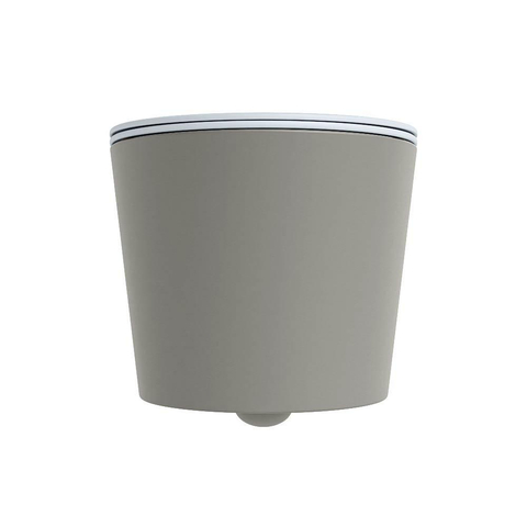 Mondiaz LAVIE hangtoilet – spoelrandloos – 36 x 53 cm – met softclose zitting – Smoke (lichtbruin), zitting Clay (lichtblauw/grijs) SW1208594