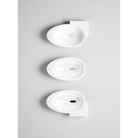 Clou First vasque de fontaine 38,8x24,6cm trou de robinet à droite Aluite Blanc mat SW9276