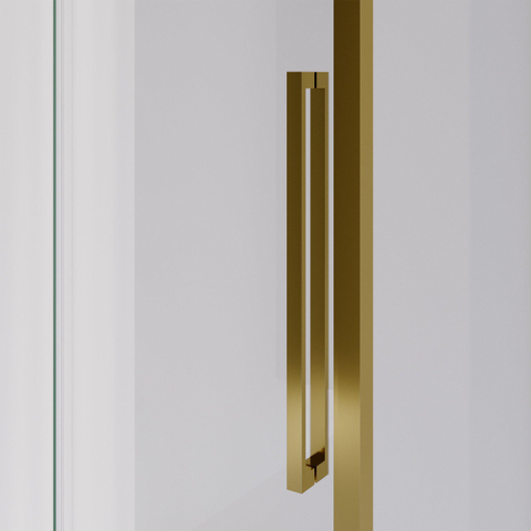 BRAUER Season cabine de douche - 160x100x200cm - porte coulissante - verre clair - réversible - revêtement de verre - or SW1448685