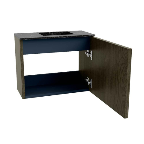 Mondiaz JOYA-DLUX Meuble de toilette 50cm - couleur Shadow - Vasque FAYE position Droite Sans trou de robinet couleur Lava SW1422838
