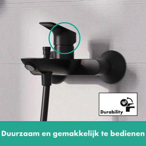 Hansgrohe Logis Eengreeps badmengkraan - opbouw - mat zwart SW918268