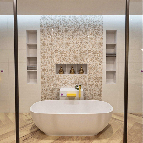 MONDIAZ ROCK Vrijstaand bad - 170x70cm - talc SW491554