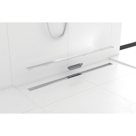 Easy Drain Compact 30 Clean Dryphon caniveau de douche 110cm acier inoxydable brossé SW452886