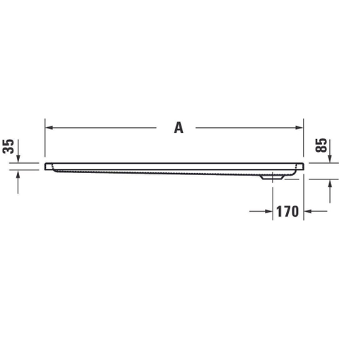 Duravit D-code Kunststof douchebak acryl rechthoekig - zonder paneel - 150x75cm - met afvoergat - diameter 90mm - wit 0295849