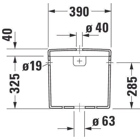 Duravit Starck 3 Reservoir - 390x365x180mm - dualflush inc/binnenw - wit 0305370