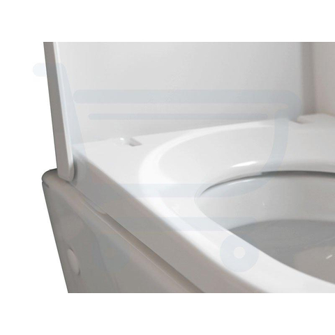 QeramiQ Sanidusa Toiletpot - compact - diepspoel - zonder zitting - wit SW3927