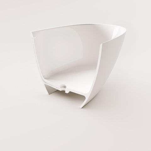 Zeza Élément Baignoire îlot - 145x71x60cm - solid surface - blanc mat SW1208794