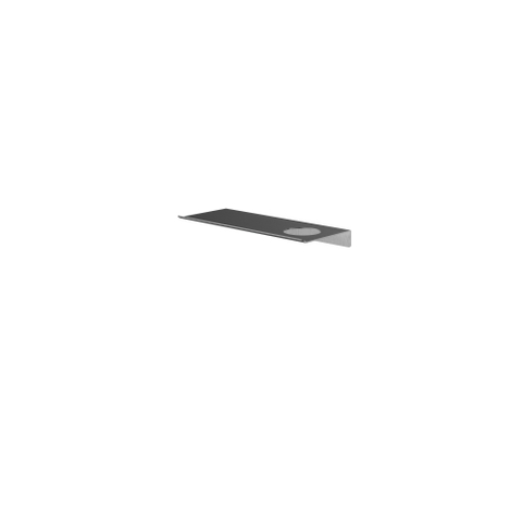 Hotbath &MORE Planchet - 30cm - inclusief bevestigings rails - 1 uitsparing - voor zeepdispenser of beker - PVD - geborsteld gunmetal (antraciet) SW1245920