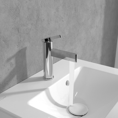 Villeroy & Boch Dawn 1 greeps wastafelkraan - zonder pop up afvoergarnituur - hoogglans chroom SW974124