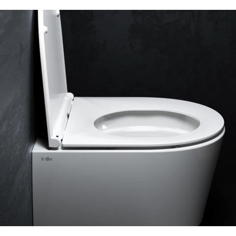 Clou InBe WC sans bride compact 48cm avec abattant frein de chute Blanc brillant SW369990