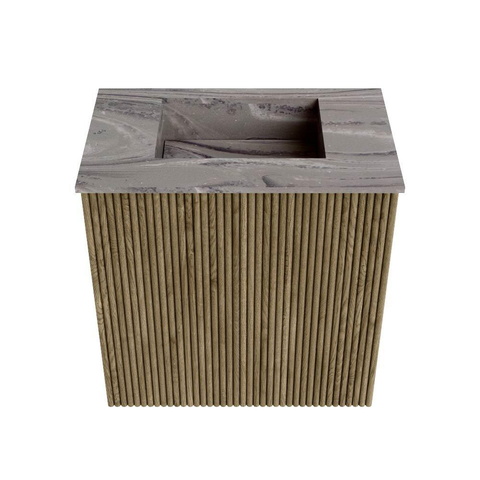 Mondiaz JOYA-DLUX 40cm meuble de toilette - couleur Dusk - Vasque FAYE position Milieu Sans trou de robinet couleur Sombra. SW1426110