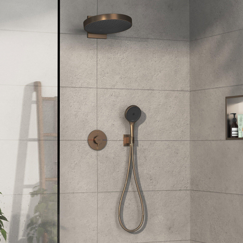 Hansgrohe Showerselect comfort s Thermostaat - inbouw - voor 2 functies - met geïntergreerde zekerheidscombinatie volgens EN1717 - geborsteld brons SW918025