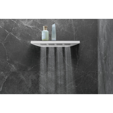 Hansgrohe RainFinity Schouderdouche - 500 - 1jet - met planchet - 50.2x81cm toepasbaar als hoofd- nek- of zijdouche - mat wit SW297616