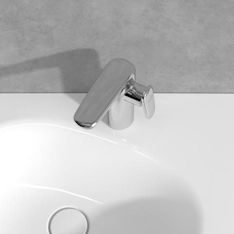 Villeroy & Boch Antao 1 greeps wastafelkraan - 173mm - met push open afvoergarnituur - hoogglans chroom SW974147