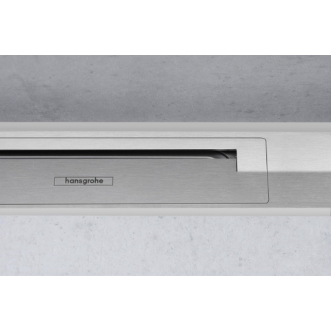 Hansgrohe RainDrain Flex Douchegoot - 100cm - inkortbaar - wandmontage - brushed stainless steel SW1590374