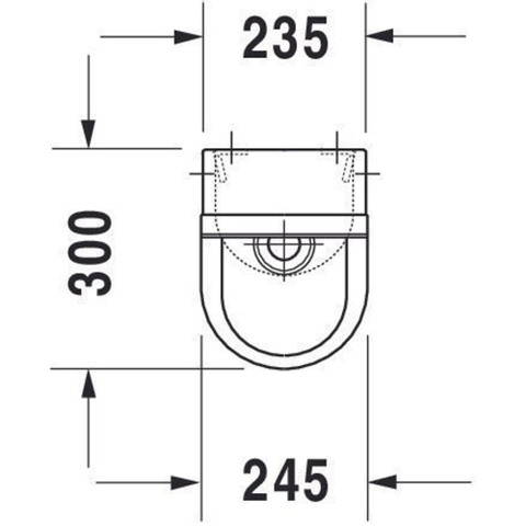 Duravit Starck 3 Urinoir - met sproeikop - met achterinlaat - met sifon - met bevestiging - wit 0290484
