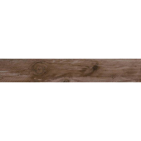 Cifre Ceramica Nebraska wand- en vloertegel - 60x10cm - 9mm - Rechthoek - gerectificeerd - Houtlook - Bruin mat SW545403