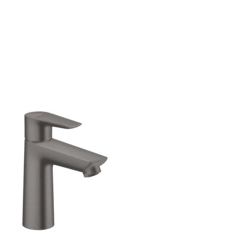 Hansgrohe Talis e Eengreeps wastafelmengkraan - 110 - coolstart - met PopUp - trekwaste - geborsteld zwart chroom SW295826
