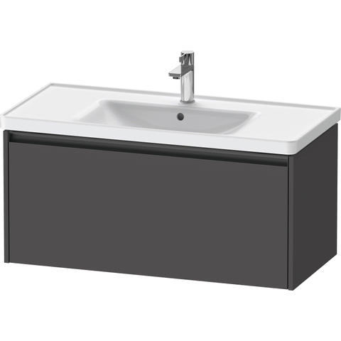 Duravit Ketho.2 Wastafelonderbouwkast - met 1 lade - 98.4x45.5x44cm - met greep antraciet - grafiet mat SW772035