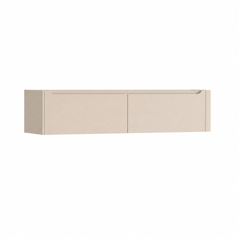 H&R Badmeubelen Juice Meuble sous vasque - 180x45x40cm - angle droit arrondi - 2 tiroirs - poignée intégrée - Merino SW1491227