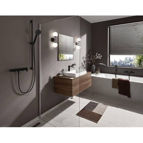 Hansgrohe Vivenis ééngreeps wastafelmengkraan 110 met pop-up trekwaste zwart mat SW642490