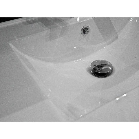 Saniclass New Future badmeubel 60cm hoogglans wit met spiegelkast linksdraaiend SW8812