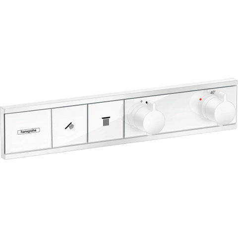 Hansgrohe Rainselect Afbouwdeel - voor inbouw douchekraan - thermostatisch - voor 2 functies - 45.6x90cm - thermostaat - mat wit SW297653