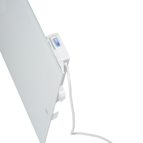 Eurom Sani 1000 Comfort Radiateur électrique 127x55cm - 1000 watt - wifi - verre - Blanc SW976337