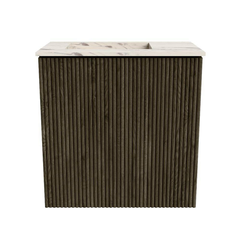 Mondiaz JOYA-DLUX 40cm toiletmeubel - kleur Shadow - Wastafel FAYE positie Links 1 kraangat kleur Nata. SW1424930