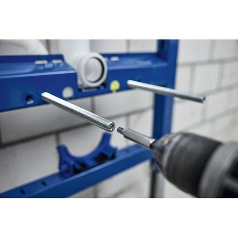 Geberit Duofix Element - UP 320 - QeramiQ Push Steel bedieningsplaat slim - wand 112cm - ronde knoppen - mat zwart SW1600505