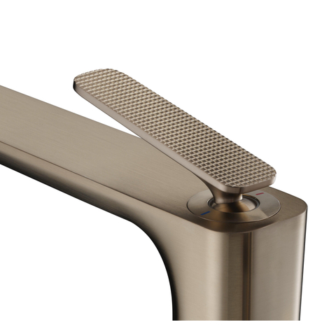 Hansgrohe Axor Citterio C afbouwdeel v. vrijstaande badkraan m. omstel m. handdouche en cubic cutvloermontage. voorsprong 19.4cm - brushed bronze SW1152003